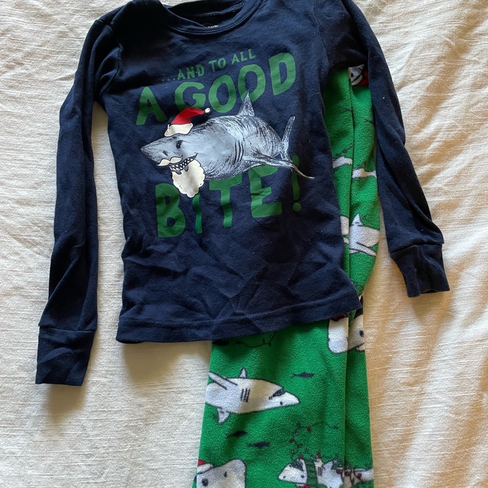 Shark Christmas pajama set